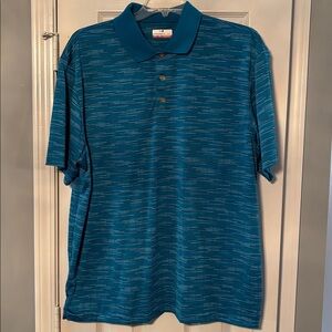 Grand Slam Turquoise Polo Shirt with White Gray Black Pattern